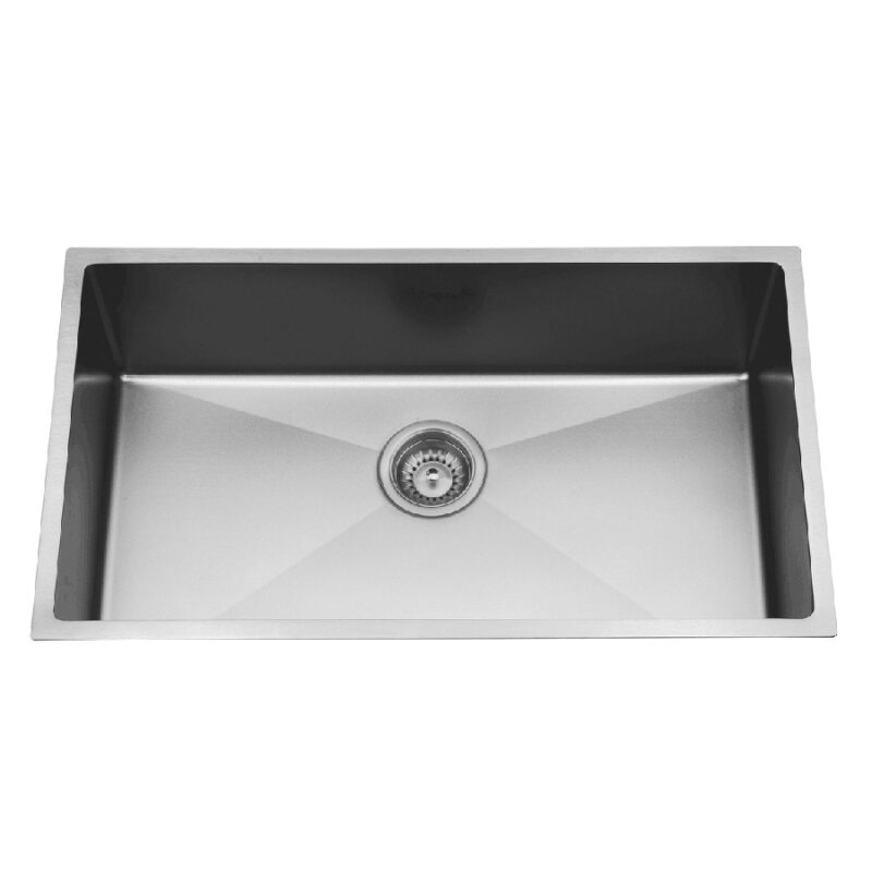 Atlas 700* 400mm Single Bowl Handmade Kitchen Sink Chrome