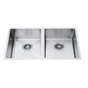 Atlas 760 * 440 * 250mm Double Bowl Handmade Kitchen Sink Chrome
