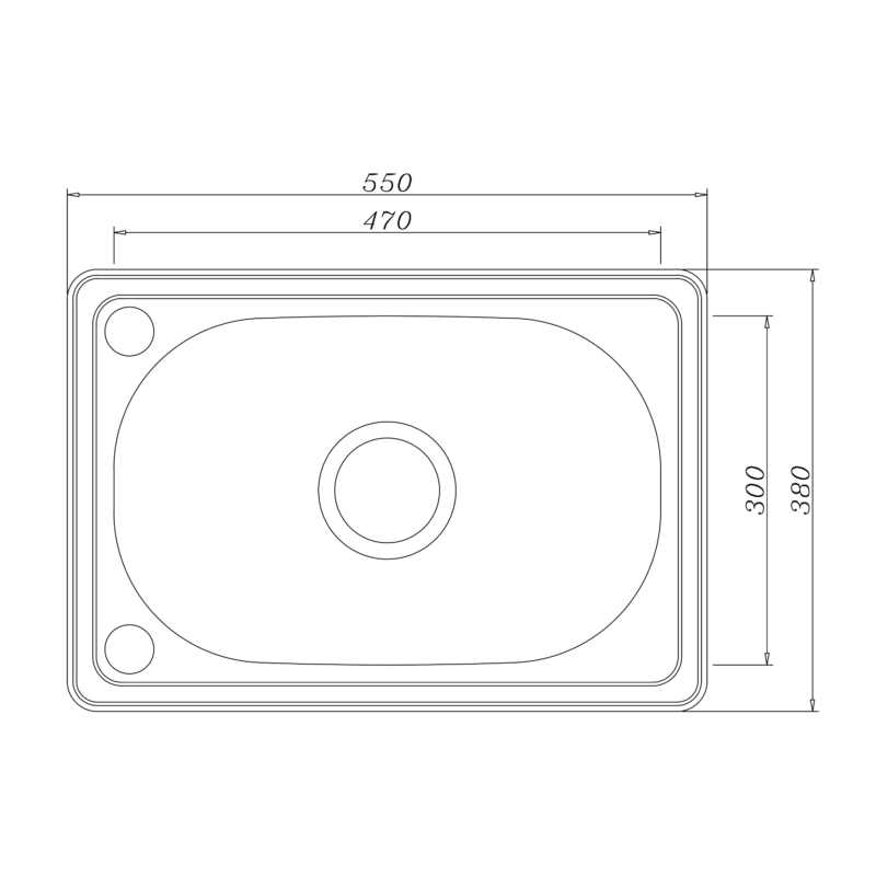 Sofia 380x550x210 mm Insert Laundry Trough - 30 Litre