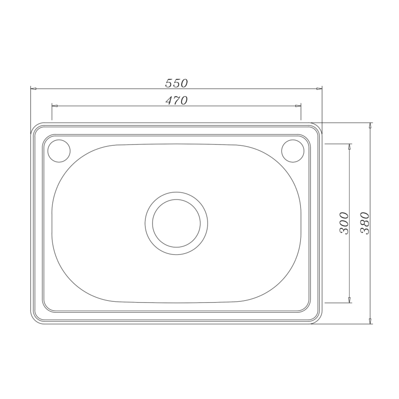 Sofia 550x380x210 mm Insert Laundry Trough (30 litre)