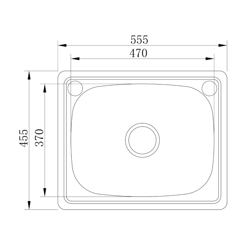 Sofia 555x455x220 mm Insert Laundry Trough - 38 Litre
