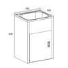 Tulsa 35 Litre Laundry Troughs with Metal Cabinet (35 litre)