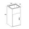 Tulsa 35 litre Laundry Troughs with Metal Cabinet