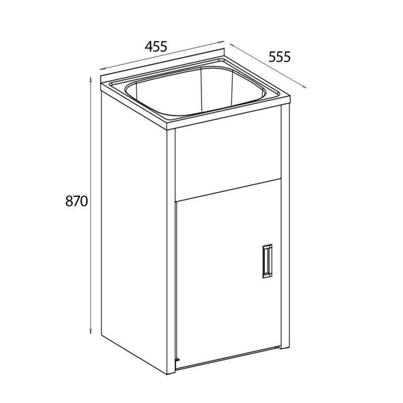 Tulsa 35 litre Laundry Troughs with Metal Cabinet