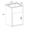 Tulsa 45 Litre Laundry Troughs with Metal Cabinet