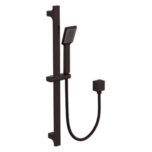 Square Shower Rail in black