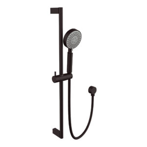 Round Shower Rail in black