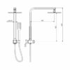 Square Shower Set in Chrome