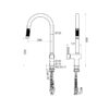 Pull Out Kitchen Mixer in black