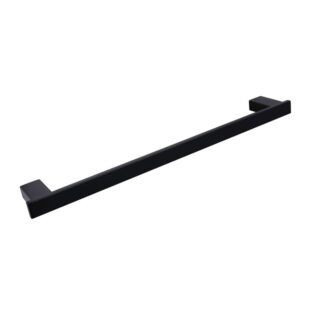 Single Towel Rail 800mm - Matt Black