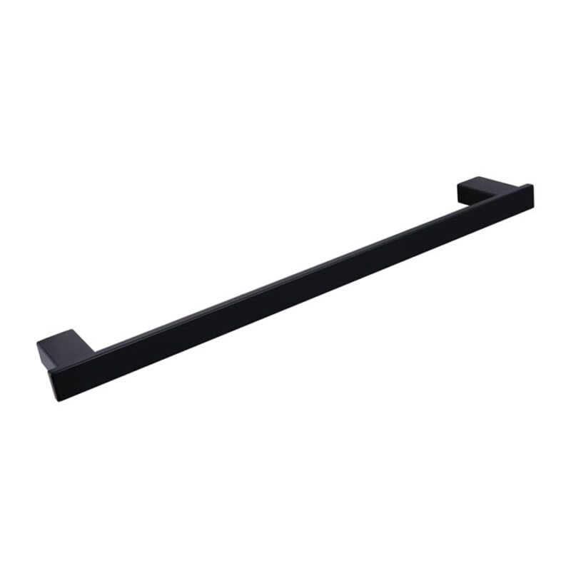 Single Towel Rail 600mm - Matt Black