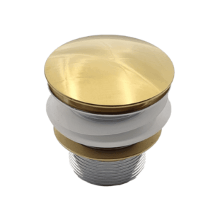 Corby Without Overflow Bath Pop-Up Waste in Shiny Gold