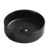 Round 352mm Matte Black Counter Top Basin