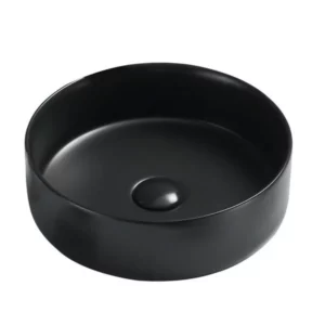 Round 352mm Matte Black Counter Top Basin