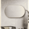 Convex Oval 1500x900mm Brushed Gold Framed Mirror