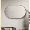 Convex Oval 1500x900mm Matte Black Framed Mirror
