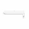 400mm Square Wall Shower Arm in Chrome