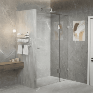 Pivot Door Frameless GEM C Front Panel Only Shower Screen