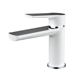 London Basin Mixer in Chrome & White
