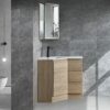 Corner 600- 900mm Freestanding Natural Timber Vanity