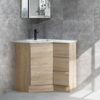 Corner 600- 900mm Freestanding Natural Timber Vanity