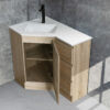 Corner 600- 900mm Freestanding Natural Timber Vanity