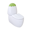 Junior II Egg Shape Child Care Back To Wall Toilet Suite - Colored Cistern Lid