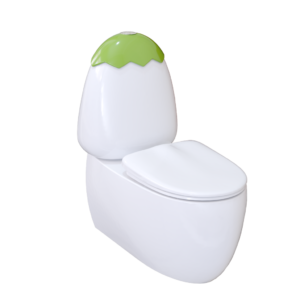 Junior II Egg Shape Child Care Back To Wall Toilet Suite - Colored Cistern Lid