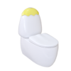 Junior II Egg Shape Child Care Back To Wall Toilet Suite - Colored Cistern Lid