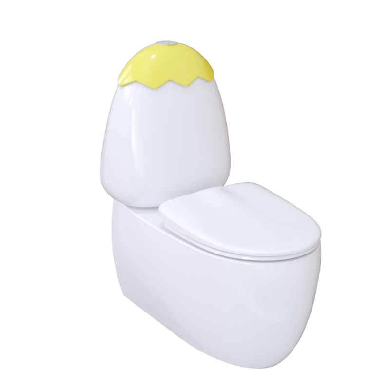 Junior II Egg Shape Child Care Back To Wall Toilet Suite - Colored Cistern Lid