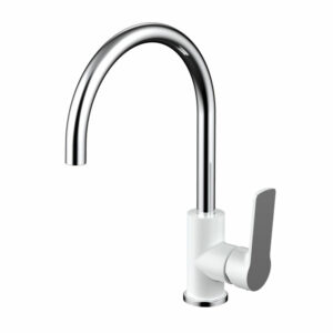 London Kitchen Mixer in Chrome & White