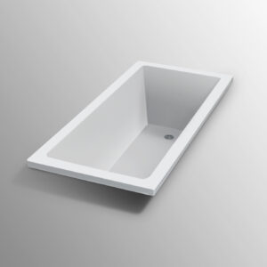 BARI 1500/ 1660mm Drop In Bathtub in Gloss White