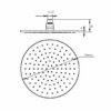 LVB Mica Shower Head – 250mm - Living Brass