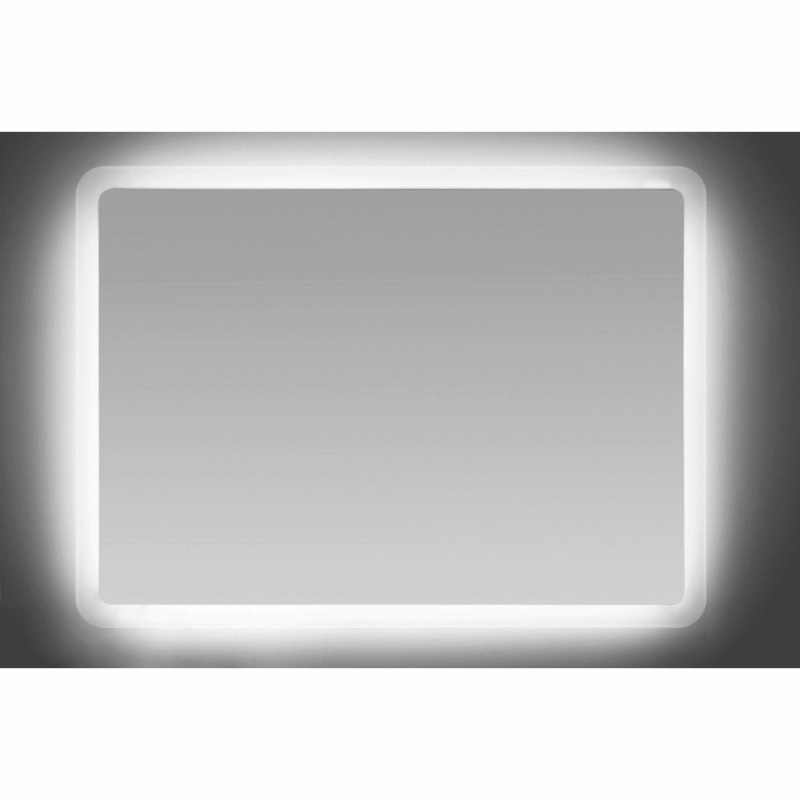 LUNA 1200x700mm Rectangle Backlit LED Mirror with Frosted Glass Border