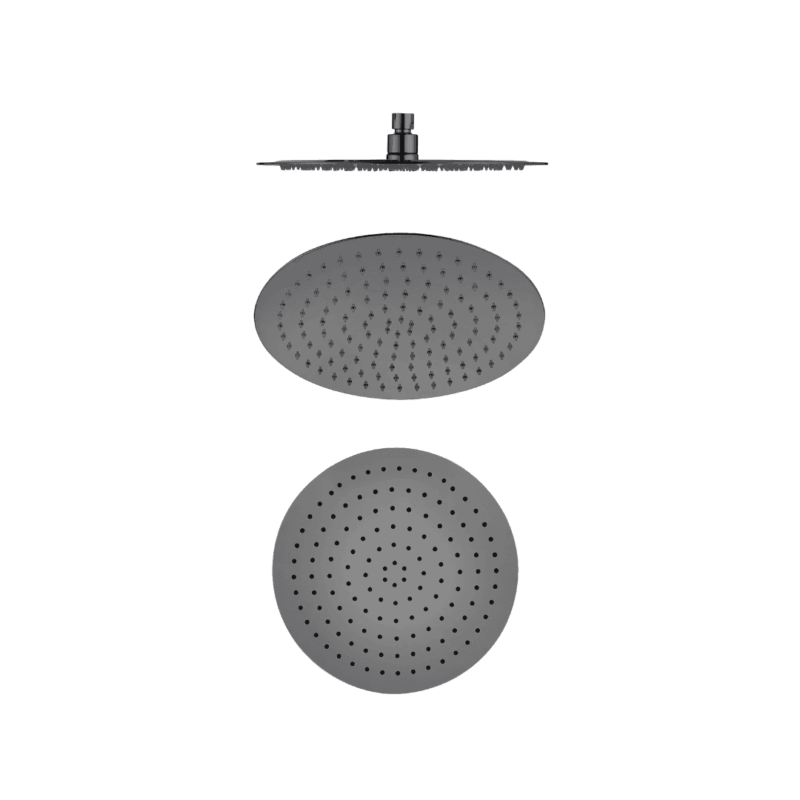 Mica 250mm Round Shower Head in Gun Metal