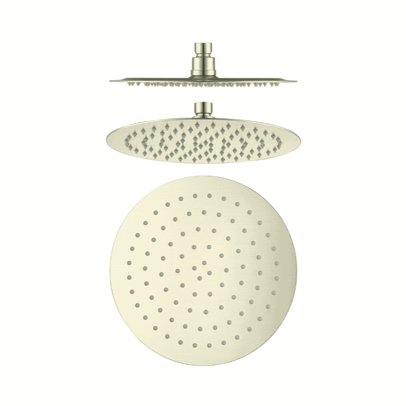 Mica 250mm Round Shower Head in French Gold