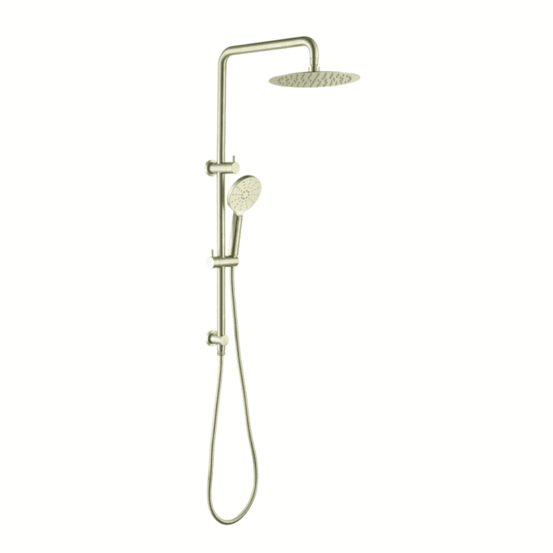 Mica Dual Shower Rail with 250mm Head in French Gold