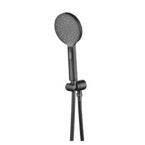 Mica Wide Hand Shower on Hook in Gun Metal