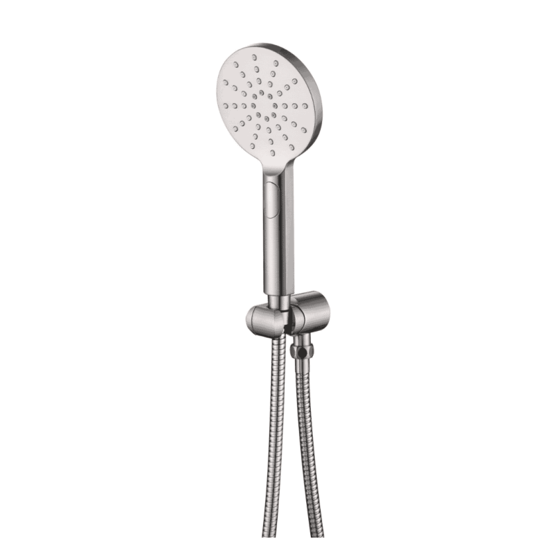 Mica Wide Hand Shower on Hook in Brushed Nickel