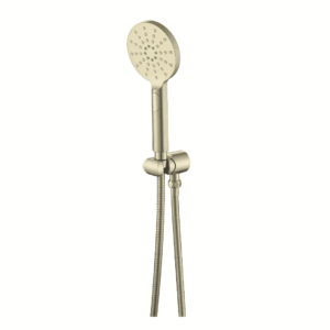 Mica Wide Hand Shower on Hook in French Gold
