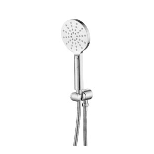 Mica Wide Hand Shower on Hook in Chrome