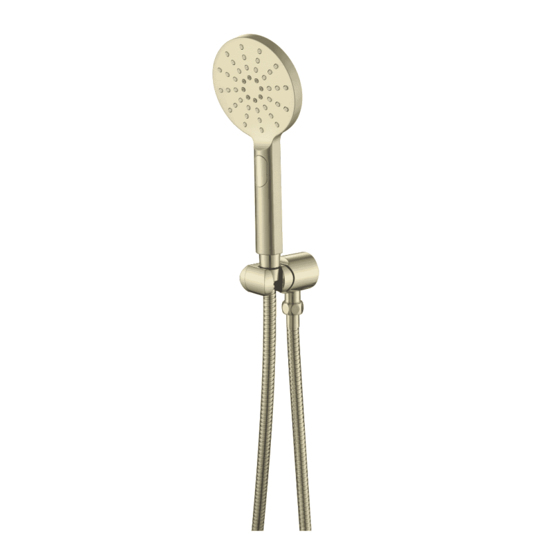 Mica Wide Hand Shower on Hook in French Gold