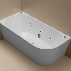 MILAN 1500/ 1700 Spa Left Corner Bathtub in Gloss White