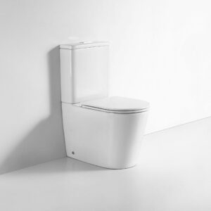 Nova Rimless Compact Pan Universal Toilet Suite - Gloss White