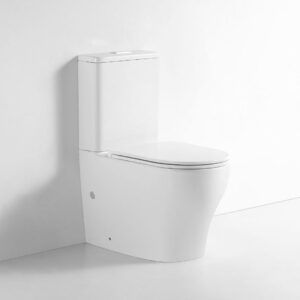Luna Rimless Back to Wall Universal Toilet Suite - Gloss White