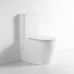 Luna Rimless Back to Wall Universal Toilet Suite - Gloss White