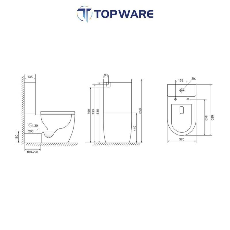 Prime Tornado & Rimless Comfort Height Back to Wall Toilet Suite - Gloss White