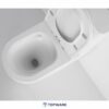 Prime Tornado & Rimless Comfort Height Back to Wall Toilet Suite - Gloss White