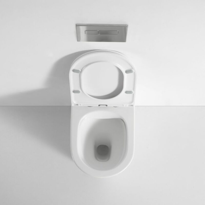 Flow R&T Rimless in-wall Cistern Floor Toilet Package