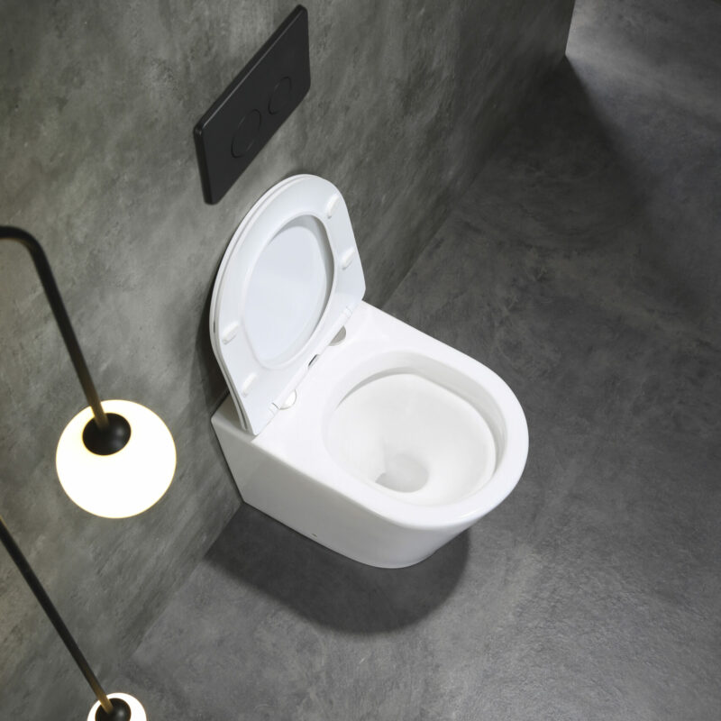 BOSTON R&T Tornado & Rimless Pan with In-Wall Cistern Package